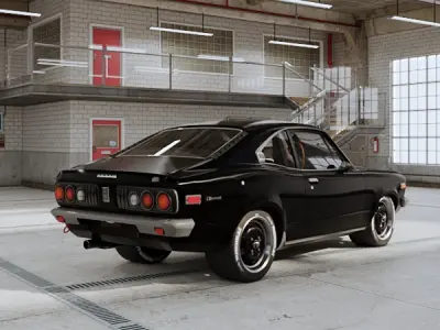 Mazda RX3 1972 - Car Classic Low-poly 3D model