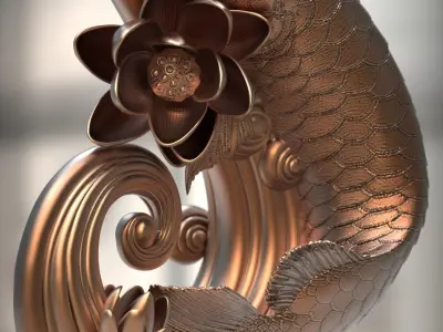 Arowana koi fish CNC 3D print model 3D print model