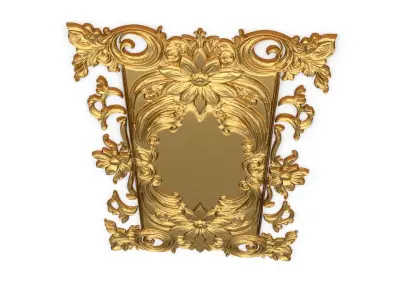 classical door decor 12 3D model