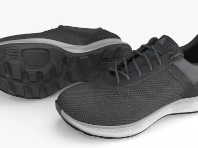 Sneakers 6 colors Low-poly 3D model