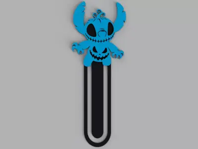 Stitch Halloween-Themed Bookmark Free 3D print model
