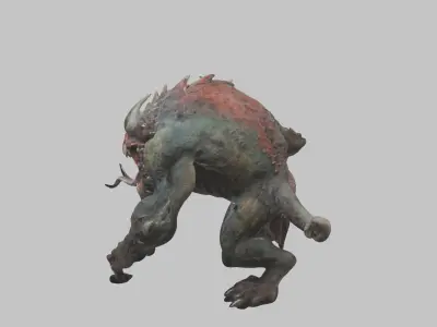 Dark Fantasy Reptile Master Monster Creature Low-poly 3D model