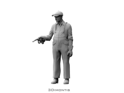 Gas Station Staff 3D print model