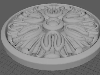 rosette decorative medallion 3D model purchase