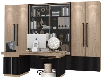 office furniture  Low-poly 3D model