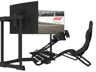 Playseat Trophy - Sim Racing Seat with 3 Monitors 3D model