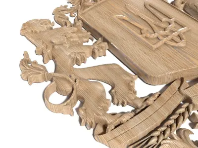 Coat of arms Ukrainian symbols-001 3D model