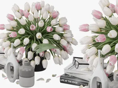 DECORATIVE SET TULIP  3D model
