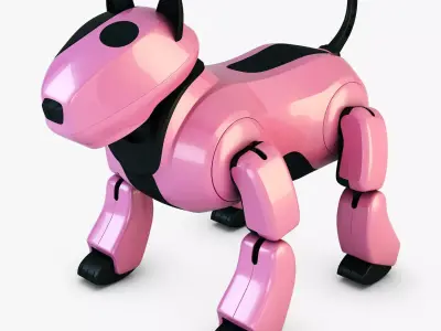 Genibo Robot Dog pink 3D model
