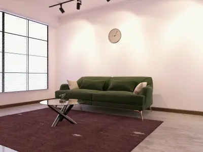Living Room 3D model Low-poly 3D model