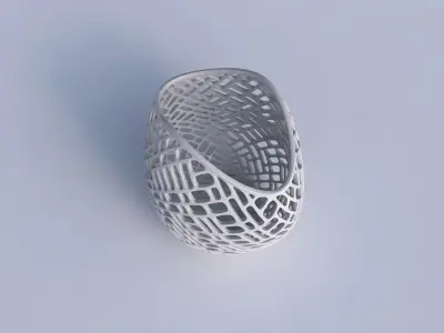 Bowl compressed 3 with lattice tiles 3D print model