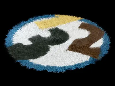 Round rug 01 3D model