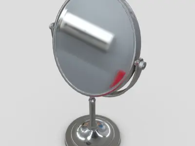 Cosmetic Mirror Low-poly 3D model