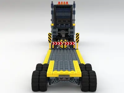 Lego Truck and worker  3D model