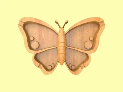 BUTTERFLY ASHTRAY Free 3D print model