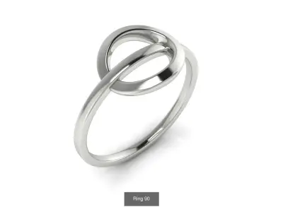 Collection 17 ring in sterling silver 3D Model Pack