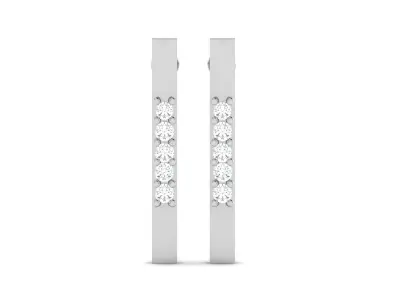 Solitaire Diamond Earring 3D print model
