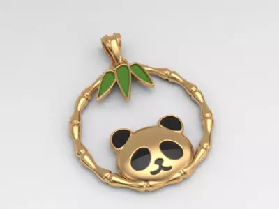 pendant panda Free 3D print model