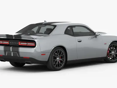 Dodge Challenger SRT 392 2016 detailed interior 3D model