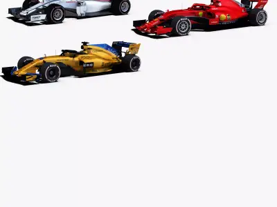 Formula 1 2018 cars Pack 1 3D model