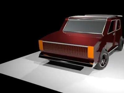 Yugo car 3d model  Low-poly 3D model