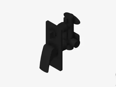 Wall Mixer Tap - Luxury - Rapid - Diverter Low-poly 3D model