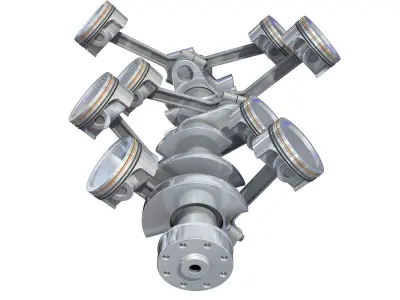 V8 Engine Cylinders 3D model