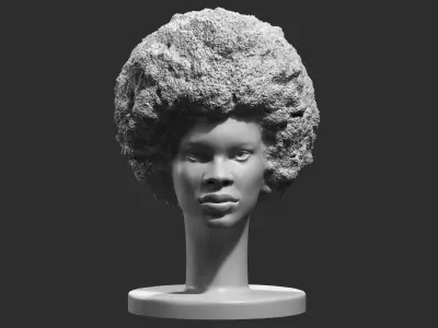 human head modern sculpture 3d print model 107 3D print model