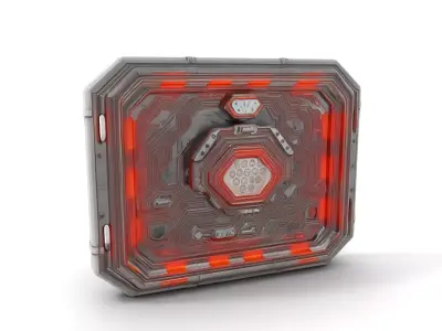 Futuristic Circuit Panel model pack Low-poly 3D model
