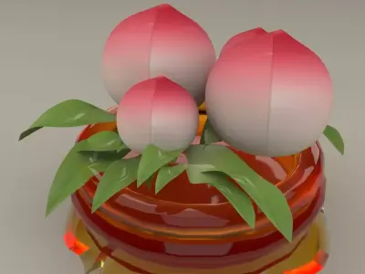 Chinese peach 3D model
