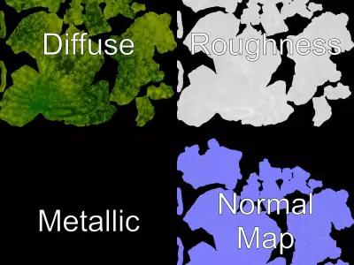 Verdant Sphere Moss model pack Low-poly 3D model