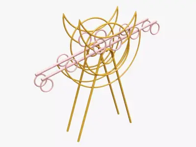 Outdoor playground balancer 3D model