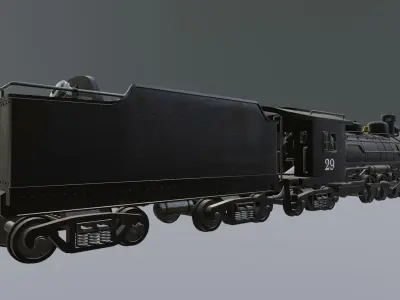 Steam Train 3D model