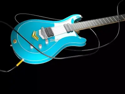 guitar electric Free 3D model