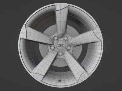Audi Rotor - Wheels - Game Ready Low-poly 3D model