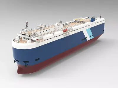 RoRo Car Carrier Low-poly Low-poly 3D model