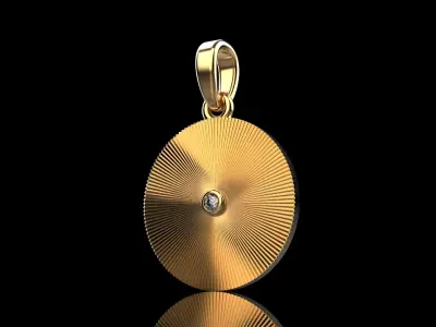 Round pendant model 671 3D print model