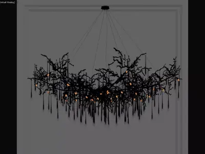 Luxury Crystal Branch Chandelier Modern Ceiling Light 3D Model 3D model