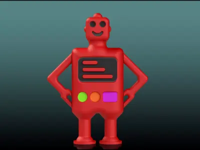 Robot Figurines Easy Print Classroom Pack Free 3D print model