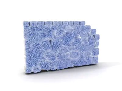 Mossy Stone Wall model pack Low-poly 3D model