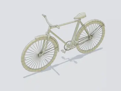 Bicycle Low-poly 3D model Low-poly