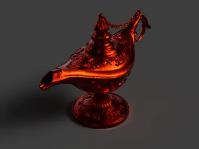 Chinese red magic lamp   Low-poly 3D model purchase