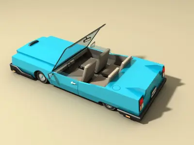 CAR 3 convertible Low-poly 3D model
