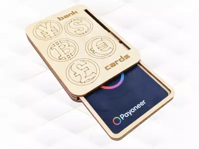 Gift holder for bank cards design laser cutting case card 3D print model