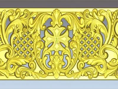 CROSS CHURCH PANEL 3D model