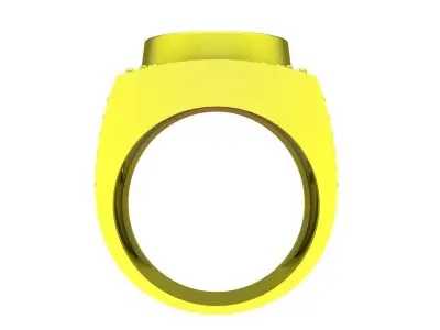 Luxury Oval Gemstone Mens Ring 3D Jewelry Model  4900 3D print model