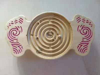 Balanceboard wooden fidget spinner 3D model
