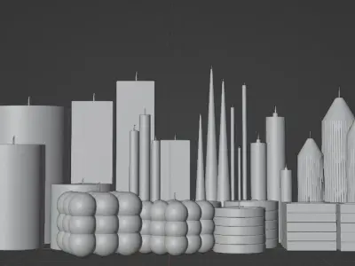  A SMOOTH PACK OF CANDLES 3D model