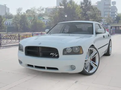 Dodge charger 2008 M-tech tuning HQ model Low-poly 3D model