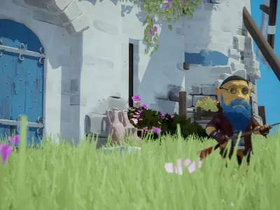 Stylized Dwarf Low-poly 3D model